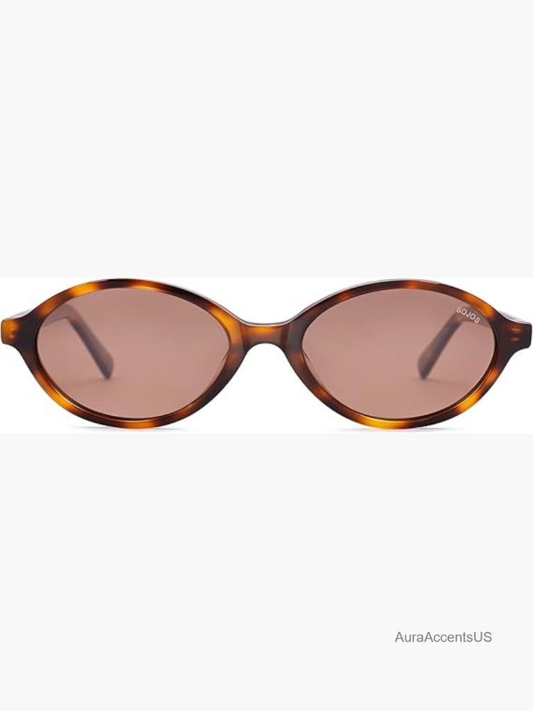 Vintage Y2k Oval Polarized Sunglasses Handmade Acetate Narrow Face Lightweight